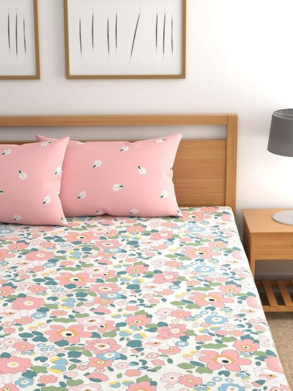 Solirrae Premium King Size Bedsheet (108" x 108") 300 TC
