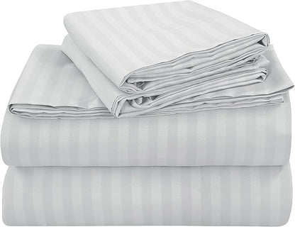 White Premium King Size Bedsheet (108" x 108") - 300 TC