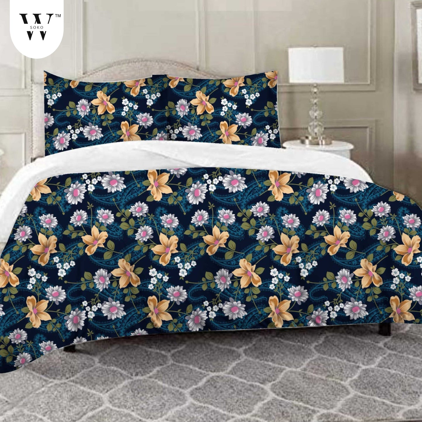 Pluvira Premium Single Bedsheet (60" x 90")- 144 TC