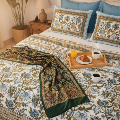 Sitara Jaipuri Block Print - 400 TC - King Size (108 x 108)