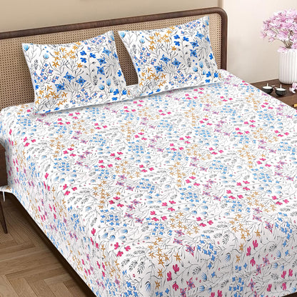 Bandhej Jaipuri Block Print - 400 TC - King Size (108 x 108)