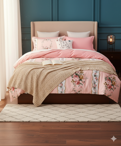 Budapest Fitted Premium King Size Bedsheet (108" x 108") 400 TC