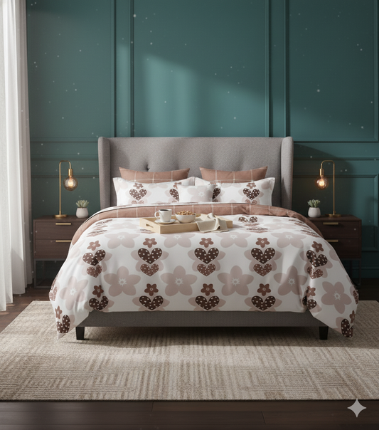 Fabio Fitted Premium King Size Bedsheet (108" x 108") 400 TC