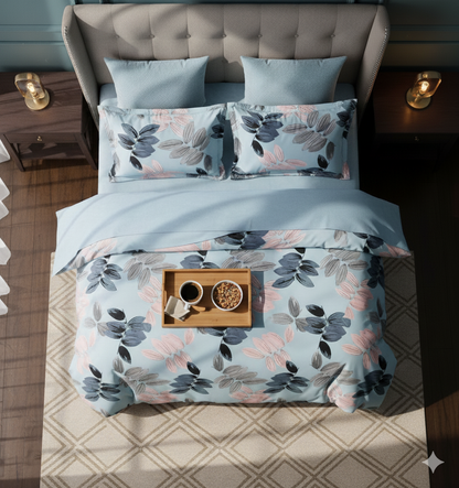 Floriana Fitted Premium King Size Bedsheet (108" x 108") 400 TC