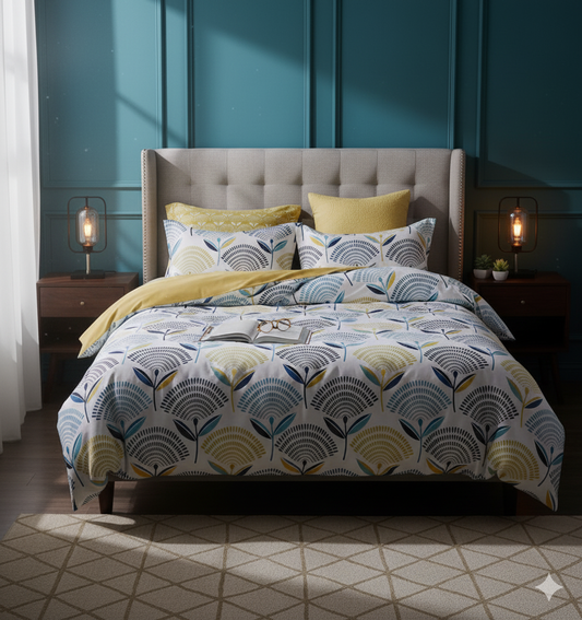 Nizora Fitted Premium King Size Bedsheet (108" x 108") 400 TC