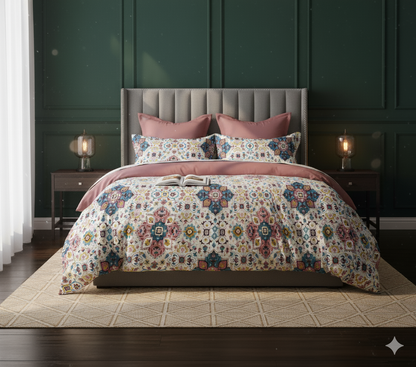 Quarsi Fitted Premium King Size Bedsheet (108" x 108") 400 TC
